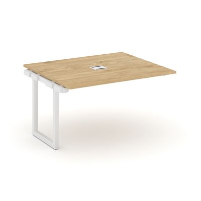 Style Project SN-5O.NSPRG-032 (Тиквуд светлый/Белый металл) Проходной наборный элемент переговорного стола