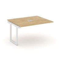 Style Project SN-5O.NSPRG-033 (Тиквуд светлый/Белый металл) Проходной наборный элемент переговорного стола