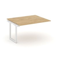 Style Project SN-5O.NSPRG-033.3 (Тиквуд светлый/Белый металл) Проходной наборный элемент переговорного стола