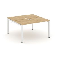 Style Project SN-5P.DRS-003 (Тиквуд светлый/Белый металл) Рабочая станция двухсторонняя