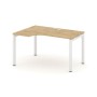 Style Project SN-5P.SPA-001L (Тиквуд светлый/Белый металл) Стол рабочий эргономичный