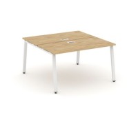 Стайл Проджект SN-6A.DRS-021 (Тиквуд светлый/Белый металл) Рабочая станция двухсторонняя