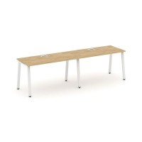 Style Project SN-6A.ORS-001 (Тиквуд светлый/Белый металл) Рабочая станция односторонняя