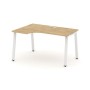 Style Project SN-6A.SPA-002L (Тиквуд светлый/Белый металл) Стол рабочий эргономичный