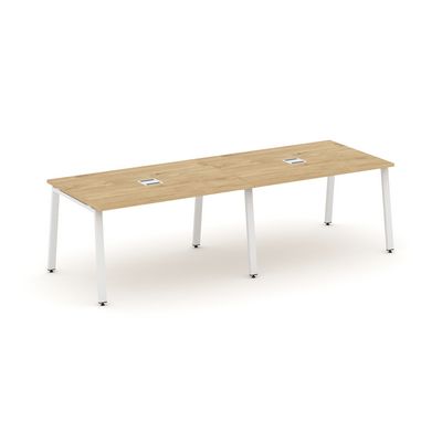 Style Project SN-6A.SPRG-013 (Тиквуд светлый/Белый металл) Стол переговорный