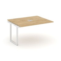 Style Project SN-6O.NSPRG-032 (Тиквуд светлый/Белый металл) Проходной наборный элемент переговорного стола