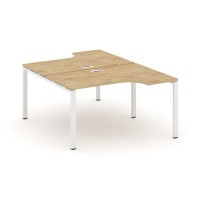 Style Project SN-6P.DRPA-002 (Тиквуд светлый/Белый металл) Рабочая станция эргономичная