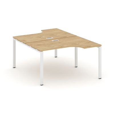 Style Project SN-6P.DRPA-011 (Тиквуд светлый/Белый металл) Рабочая станция эргономичная