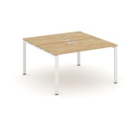 Стайл Проджект SN-6P.DRS-023 (Тиквуд светлый/Белый металл) Рабочая станция двухсторонняя