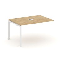 Style Project SN-6P.NSPRG-003 (Тиквуд светлый/Белый металл) Проходной наборный элемент переговорного стола