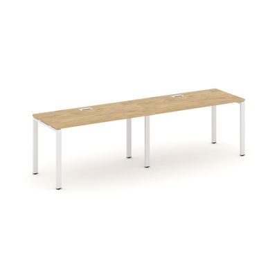 Style Project SN-6P.ORS-001 (Тиквуд светлый/Белый металл) Рабочая станция односторонняя