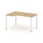 Style Project SN-6P.SPA-022L (Тиквуд светлый/Белый металл) Стол рабочий эргономичный