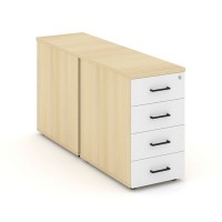 Style Project SN.TOP-012 (Акация лорка/Белый) Тумба опорная/приставная