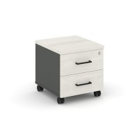 Style Project SN.TM-001 (Антрацит/Дуб наварра) Тумба мобильная 2 ящика. Стандартные колеса