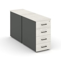 Style Project SN.TOP-012 (Антрацит/Дуб наварра) Тумба опорная/приставная