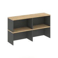 Style Project SN.NT-104 (Антрацит/Тиквуд светлый) Надставка на тумбу 2 яруса