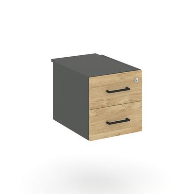 Style Project SN.TP-033 (Антрацит/Тиквуд светлый) Тумба с двумя ящиками