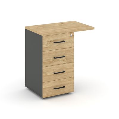 Style Project SN.TPP-002 (Антрацит/Тиквуд светлый) Тумба приставная