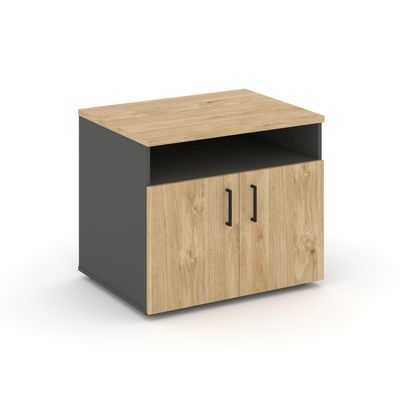 Style Project SN.TS-001 (Антрацит/Тиквуд светлый) Тумба для оргтехники/сервисная