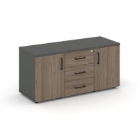 Style Project SN.TS-002 (Антрацит/Вяз благородный) Тумба для оргтехники/сервисная