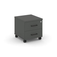 Style Project SN.TM-001 (Антрацит) Тумба мобильная 2 ящика. Стандартные колеса