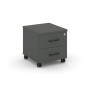 Style Project SN.TM-001 (Антрацит) Тумба мобильная 2 ящика. Стандартные колеса