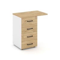 Style Project SN.TPP-002 (Белый/Тиквуд светлый) Тумба приставная