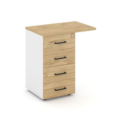 Style Project SN.TPP-002 (Белый/Тиквуд светлый) Тумба приставная