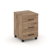 Style Project SN.TM-002 (Дуб табак) Тумба мобильная 3 ящика. Стандартные колеса