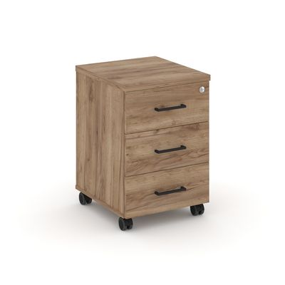 Style Project SN.TM-002 (Дуб табак) Тумба мобильная 3 ящика. Стандартные колеса