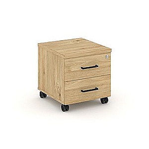 Стайл Проджект SN.TM-001 (Тиквуд светлый) Тумба мобильная 2 ящика. Стандартные колеса
