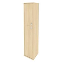 Style Л.СУ-1.8 Л (Акация лорка) Шкаф высокий узкий левый (1 средняя дверь ЛДСП, 1 низкая дверь ЛДСП)