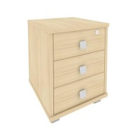 Style Л.ТМ-3F (Акация лорка) Тумба подкатная (3 ящика, с замком)