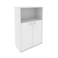 Style Л.СТ-2.1 (Белый) Шкаф средний широкий (2 низкие двери ЛДСП)