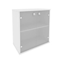 Style Л.СТ-3.2 (Белый) Шкаф низкий широкий (2 низкие двери стекло)