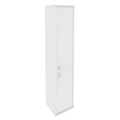 Style Л.СУ-1.3 Пр (Белый) Шкаф высокий узкий правый (1 низкая дверь ЛДСП, 1 средняя дверь ЛДСП)