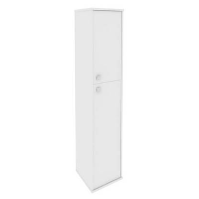 Style Л.СУ-1.8 Пр (Белый) Шкаф высокий узкий правый (1 средняя дверь ЛДСП, 1 низкая дверь ЛДСП)