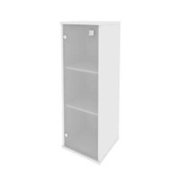 Style Л.СУ-2.4 Л (Белый) Шкаф средний узкий левый (1 средняя дверь стекло)