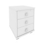 Style Л.ТМ-3F (Белый) Тумба подкатная (3 ящика, с замком)