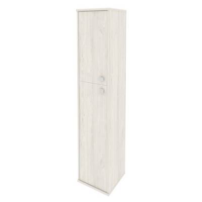 Style Л.СУ-1.8 Л (Дуб наварра) Шкаф высокий узкий левый (1 средняя дверь ЛДСП, 1 низкая дверь ЛДСП)