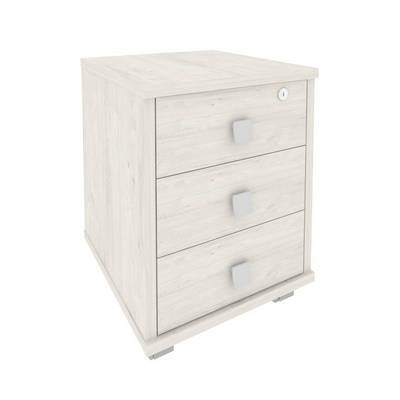 Style Л.ТМ-3F (Дуб наварра) Тумба подкатная (3 ящика, с замком)