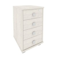 Style Л.ТМ-4F (Дуб наварра) Тумба подкатная (4 ящика, с замком)