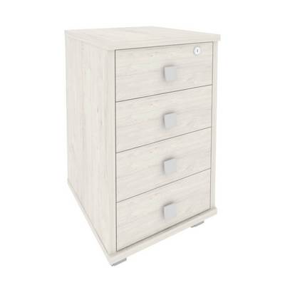 Style Л.ТМ-4F (Дуб наварра) Тумба подкатная (4 ящика, с замком)