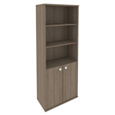 Style Л.СТ-1.1 (Вяз благородный) Шкаф высокий широкий (2 низкие двери ЛДСП)