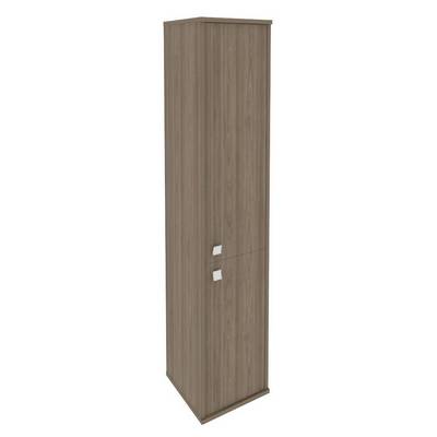 Style Л.СУ-1.3 Пр (Вяз благородный) Шкаф высокий узкий правый (1 низкая дверь ЛДСП, 1 средняя дверь ЛДСП)