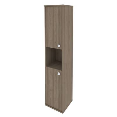 Style Л.СУ-1.5 Л (Вяз благородный) Шкаф высокий узкий левый (2 низкие двери ЛДСП)