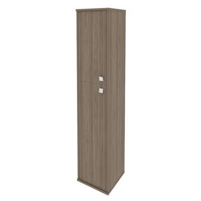 Style Л.СУ-1.8 Л (Вяз благородный) Шкаф высокий узкий левый (1 средняя дверь ЛДСП, 1 низкая дверь ЛДСП)