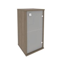 Style Л.СУ-3.2 Пр (Вяз благородный) Шкаф низкий узкий (1 низкая дверь стекло)