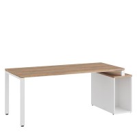 Tess TES38113821 (Дуб крафт золотой/Белый) Стол на опорной тумбе