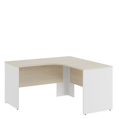 Tess TES38115231 (Дуб шамони светлый/Белый) Стол эргономичный левый